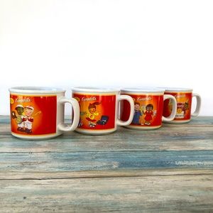 4 Campbells Mug Houston Harvest Tomato Soup Cups